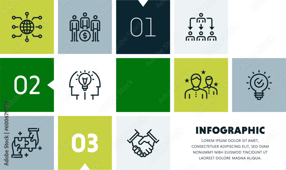 Poster human resource management infographic design with icons, made by thin line style with editable strok