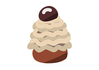 シンプルなモンブランのイラスト