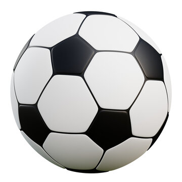 3d render soccer ball illustration with transparent background