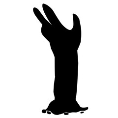 Halloween Zombie Hand Silhouette