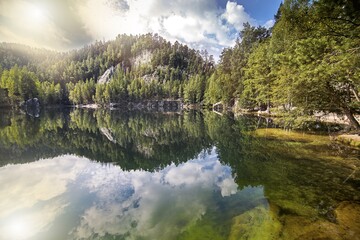 Fototapeta premium Beautiful mountain landscape. The concept of active, ecological and photo tourism