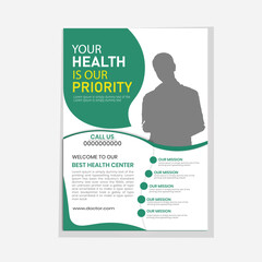 medical flyer design template