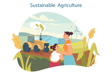 Sustainability. Climate preservation and people wellbeing practises.