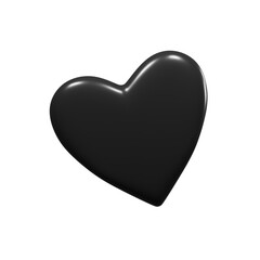 black heart shape on white
