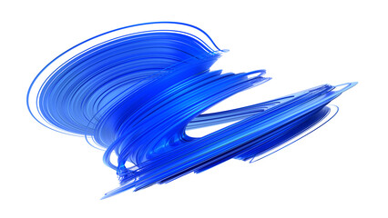 Abstract blue shape, 3d render