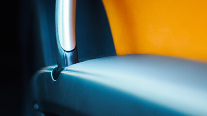 Intérieur d'une Audi TT, en cuir orange - obrazy, fototapety, plakaty