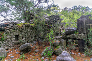 The scenic views from Trabenna, which was a city in ancient Lycia, at the border with Pamphylia, near Sivri Dağ and  Geyikbayırı, the rock climbing center, Antalya