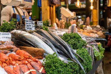 fresh fish at the Borough Market in London