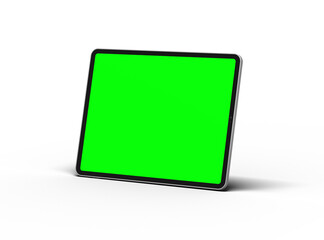 Customizable mockup of a luxury tablet with changeable screen design on transparent background. 3D Render