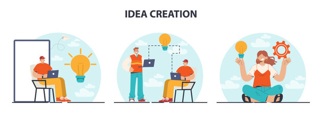 Idea set. Generation of a creative concept or business solution