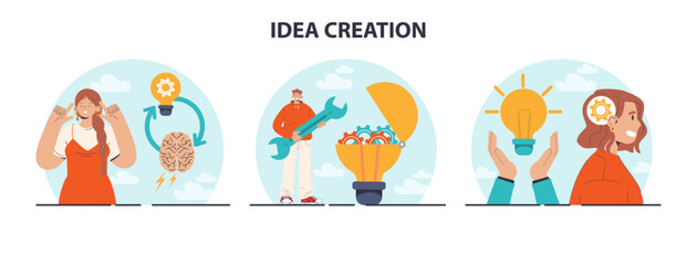 Idea set. Generation of a creative concept or business solution
