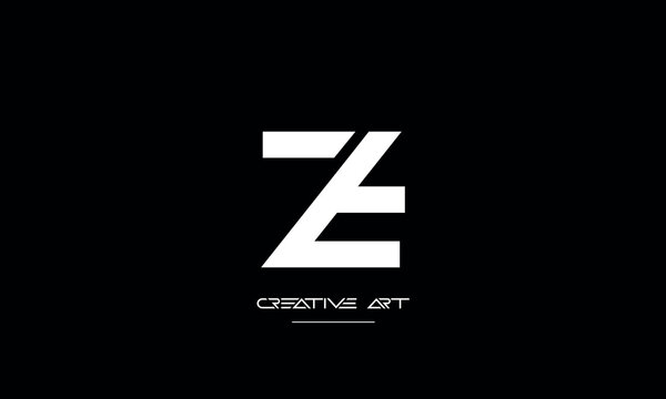 ZF, FZ, Z, F abstract letters logo monogram