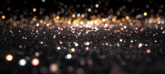 Naklejka premium Abstract glitter light bokeh background. Generative AI technology.