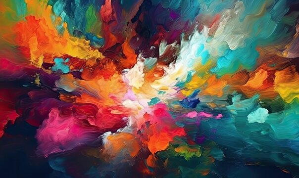 Bright future modern background, Abstract painting color texture, generative AI