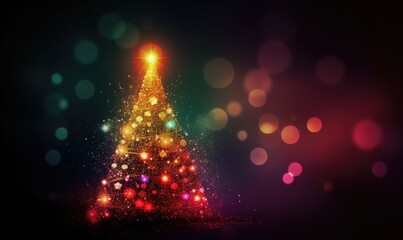 Christmas tree background, generative AI