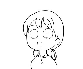 真っ白になる女の子