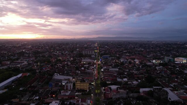 Yogyakrta city in the night