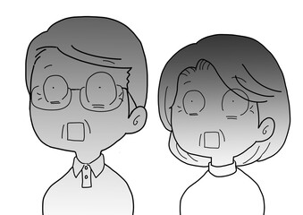 真っ青になった年配の男性