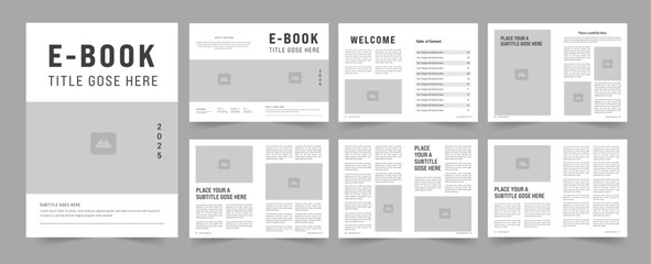 ebook design or ebook layout black and white 