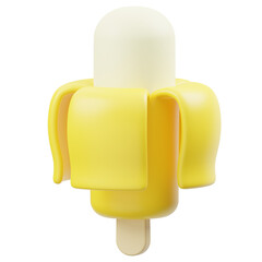 Banana Gummy Ice Cream 3D Icon