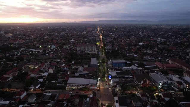 Yogyakrta city in the night