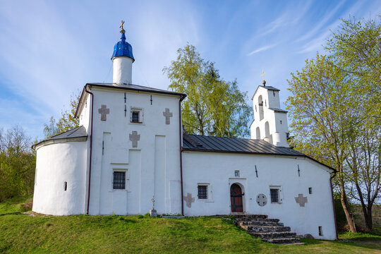 The ancient Church of St. Nicholas the Wonderworker on the Truvorov settlement. Izborsk. Pskov region, Russia