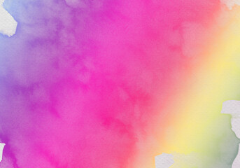 Abstract watercolor on white background. The color splashing on the paper It is a hand drawn