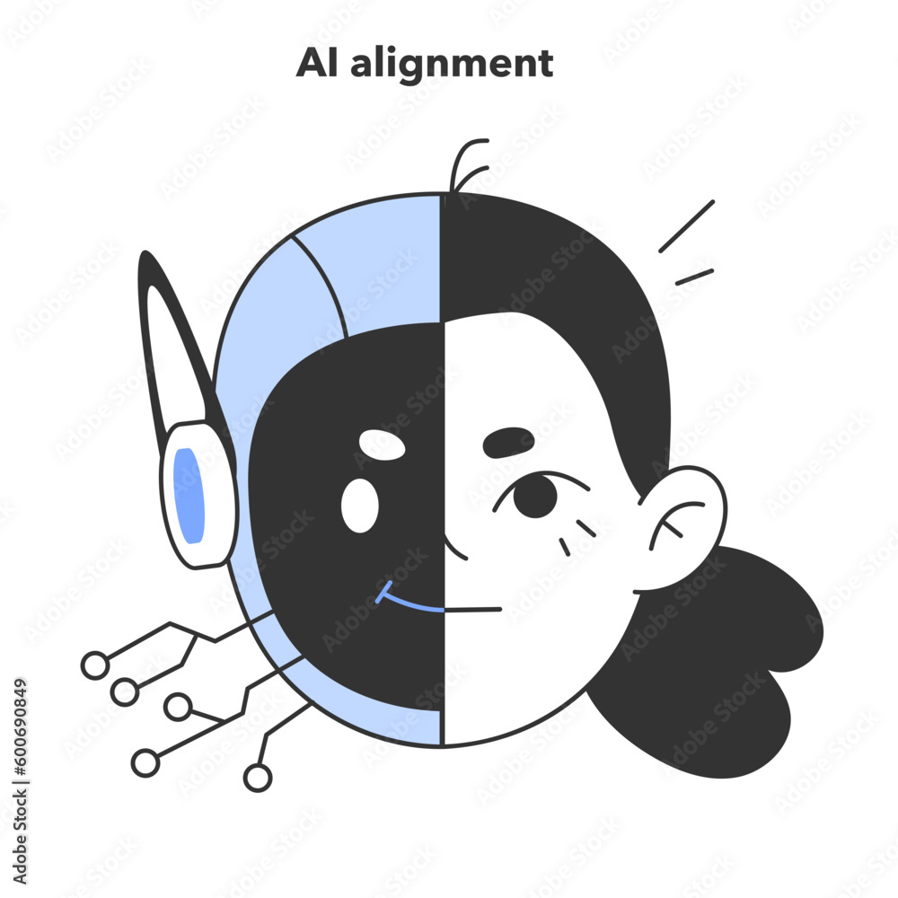 Poster ai ethics. artificial intelligence alignment. computer system intelligence