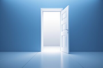 Blue room door light. Generate Ai