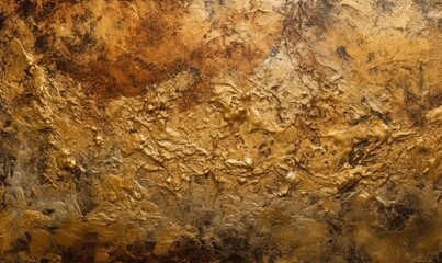 Texture of golden decorative plaster or concrete, Abstract grunge background for design, generative AI