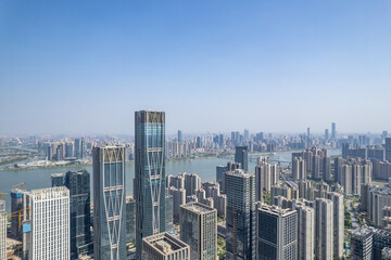Obraz na płótnie Canvas Building scenery of Hunan financial center in China