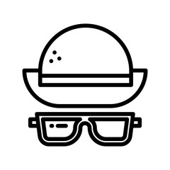 hat and glasses icon