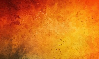 Fototapeta premium Yellow orange background with texture and distressed vintage grunge and watercolor, generative AI