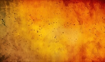 Yellow orange background with texture and distressed vintage grunge and watercolor, generative AI