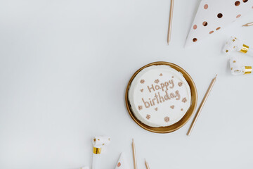 Elegant birthday cake with sign 