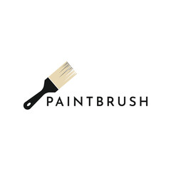 Simple paint brush logo design template