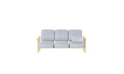 PNG Contemporary Chic: 3D Rendering of a Minimalist Sofa with Stylish Home Decorations - Ideal for Sleek and Modern Interiors