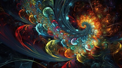 An abstract and surreal cosmic maelstrom poster generative ai