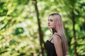 Naklejka premium portrait of a blonde girl