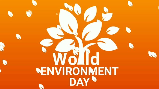 World Environment Day. Flat holiday animation. Motion graphic design. 4K, HD loop footage.