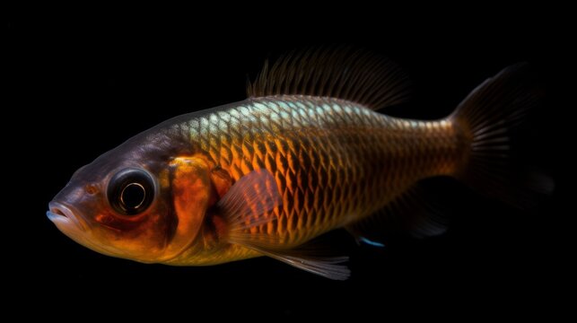 Beautiful aquarium fish. AI generative.