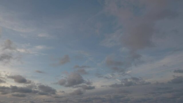 Real time background overlay footage video afternoon sunset sky clouds for sky replacement. 4K C-Log Prores 10 bit, 30 fps