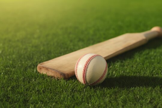 Cricket ball bat. Generate Ai