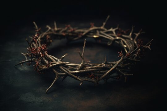 Crown thorns ancient easter. Generate Ai