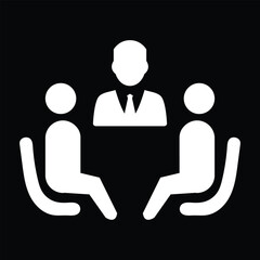 Conference icon. People sitting at the table.Conference icon. People sitting at the table. Vector illustration.