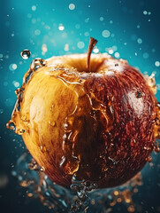 apple in water