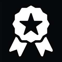 Winner line medal icon award emblem symbol Vector isolated on white background eps 10