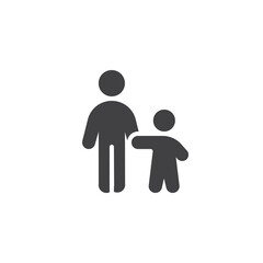 Father with child vector icon