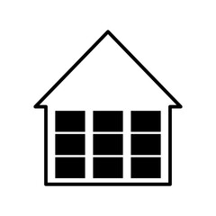 Warehouse icon on transparent background.