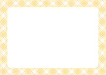 水彩チェックフレーム（イエロー）